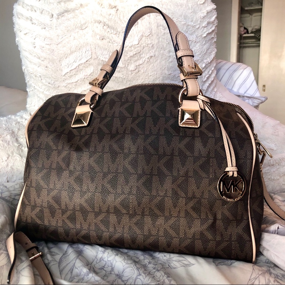 Michael Kors Grayson Logo Satchel, Large